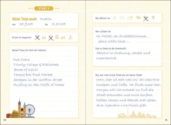 Produktbild: Reisetagebuch &ndash; St&auml;dtetrips