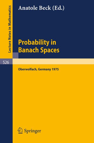 Produktbild: Probability in Banach Spaces