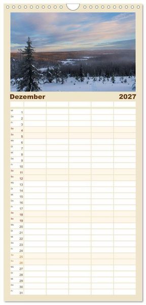 Produktbild: Familienplaner 2027 - Heimat der Samen mit 5 Spalten (Wandkalender, 21 x 45 cm) CALVENDO