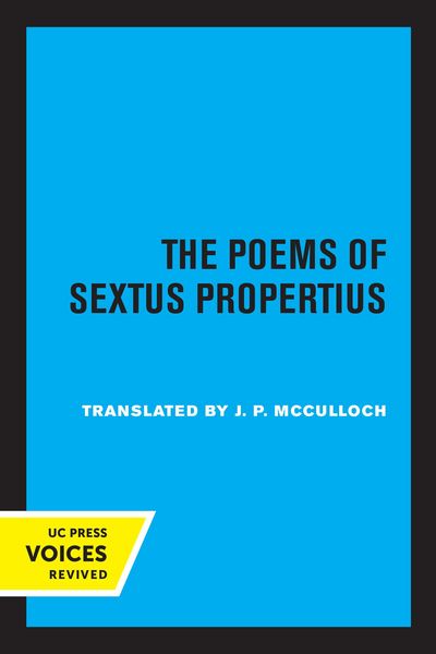Produktbild: The Poems of Sextus Propertius