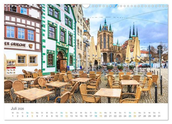 Produktbild: Erfurt - Stadt der T&uuml;rme (Wandkalender 2026 DIN A3 quer), CALVENDO Monatskalender