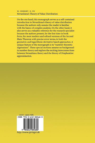Produktbild: Nevanlinna&rsquo;s Theory of Value Distribution