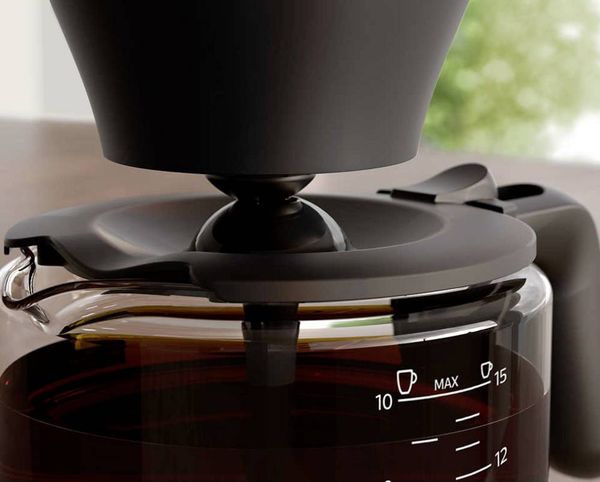 Philips Café Fassungsvermögen bestellen HD5416/00 Glaskanne Gourmet online Tassen=15 Weiß Kaffeemaschine