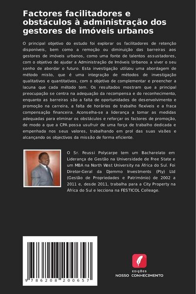 Produktbild: Factores facilitadores e obst&aacute;culos &agrave; administra&ccedil;&atilde;o dos gestores de im&oacute;veis urbanos