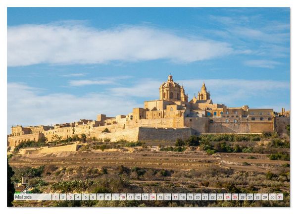 Produktbild: Malta &ndash; Historisches Juwel im Mittelmeer (Wandkalender 2026 DIN A2 quer), CALVENDO Monatskalender