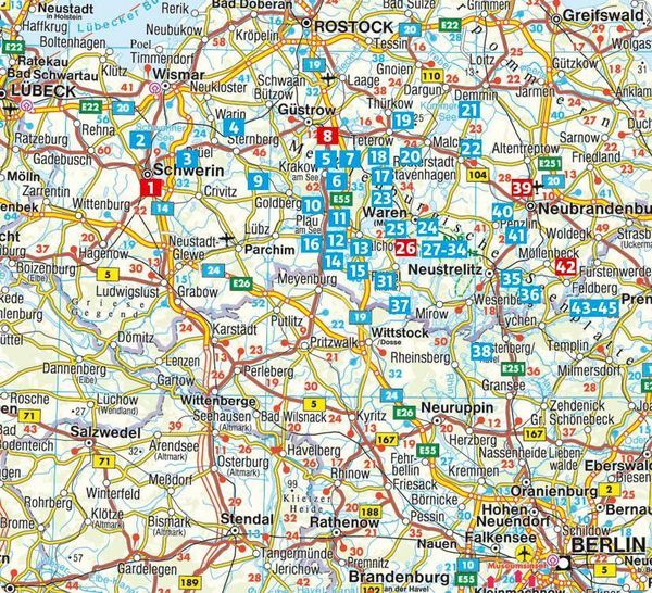 Produktbild: ROTHER Wanderf&uuml;hrer Mecklenburgische Seenplatte. 45 Touren im &raquo;Land der tausend Seen&laquo; &ndash; mit Nationalpark M&uuml;ritz