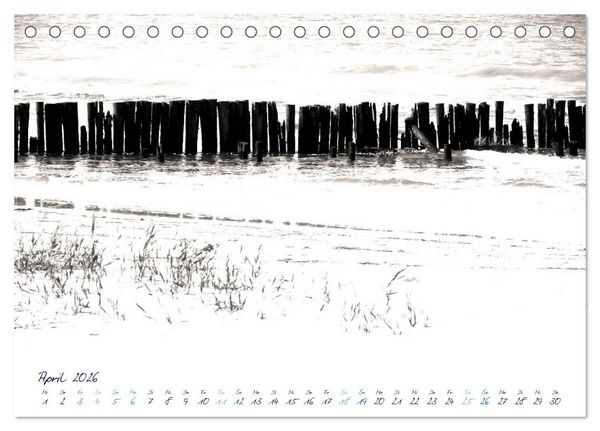 Produktbild: Meeresbilder - Nordsee-Impressionen (Tischkalender 2026 DIN A5 quer), CALVENDO Monatskalender
