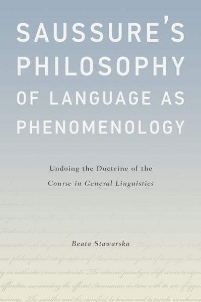 Produktbild: Saussure's Philosophy of Language as Phenomenology