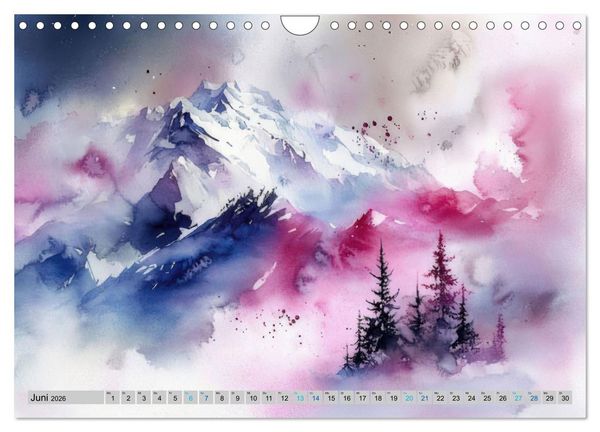 Produktbild: Farbige Bergwelten (Wandkalender 2026 DIN A4 quer), CALVENDO Monatskalender
