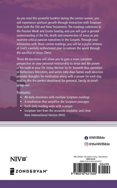 Produktbild: Niv, Once-A-Day 40 Days to Easter Devotional, Paperback