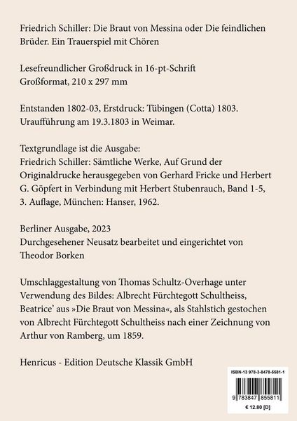 Produktbild: Die Braut von Messina oder Die feindlichen Br&uuml;der (Gro&szlig;druck)