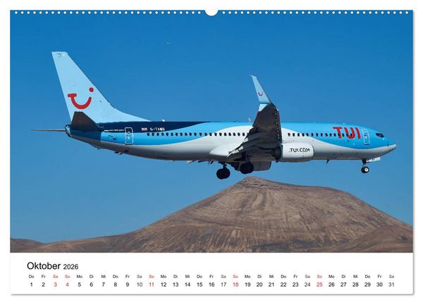 Produktbild: Die sch&ouml;nsten Airliner (Wandkalender 2026 DIN A2 quer), CALVENDO Monatskalender