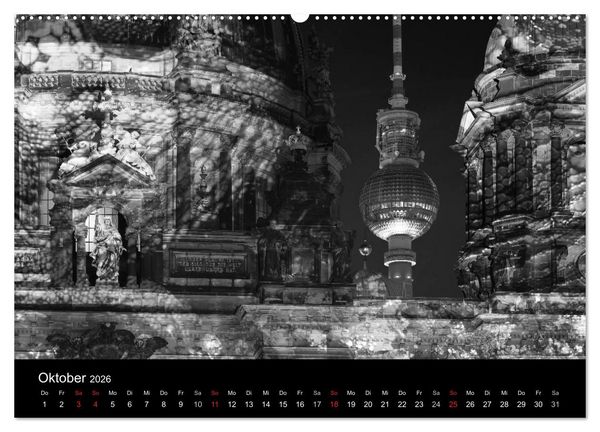 Produktbild: Berlin Monochrome (hochwertiger Premium Wandkalender 2026 DIN A2 quer), Kunstdruck in Hochglanz