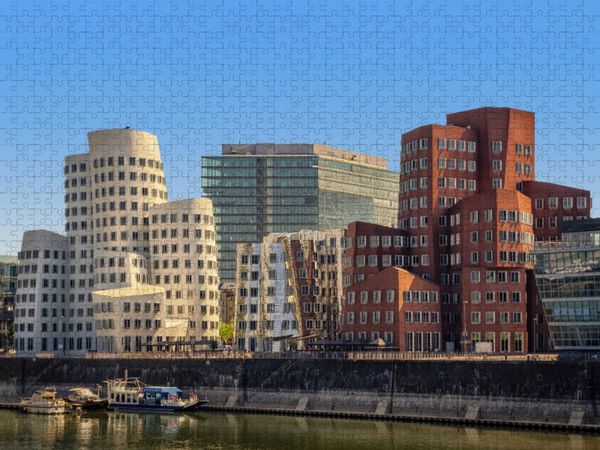 Produktbild: CALVENDO Puzzle D&uuml;sseldorf. Mediahafen | 1000 Teile Lege-Gr&ouml;&szlig;e 64x48cm Foto-Puzzle f&uuml;r gl&uuml;ckliche Stunden