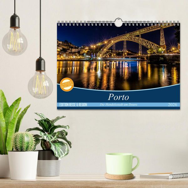 Produktbild: Porto - Die Handelsstadt am Douro (Wandkalender 2026 DIN A4 quer), CALVENDO Monatskalender