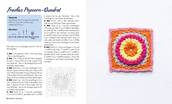 Produktbild: Musterbibel Granny Squares: Blumenzauber
