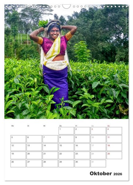 Produktbild: Sri Lanka 2026 - Exotisches Paradies - Jahresplaner (Wandkalender 2026 DIN A3 hoch), CALVENDO Monatskalender
