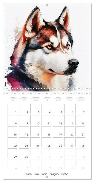 Produktbild: Dog Breeds in Watercolor (Wall Calendar 2026 12 &times; 12 Inch) CALVENDO 12 Month Wall Calendar