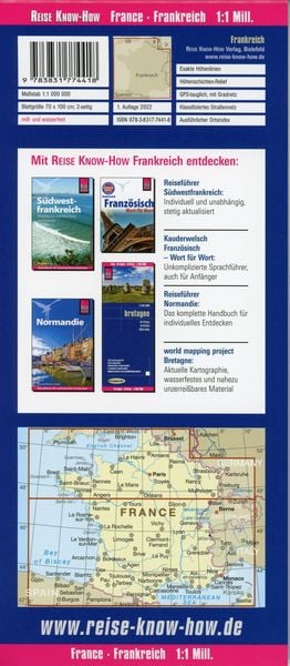 Reise Know-How Landkarte Frankreich / France (1:1.000.000)