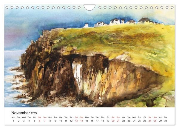 Produktbild: WATERCOLOR IMPRESSIONS (Wall Calendar 2027 DIN A4 landscape), CALVENDO 12 Month Wall Calendar