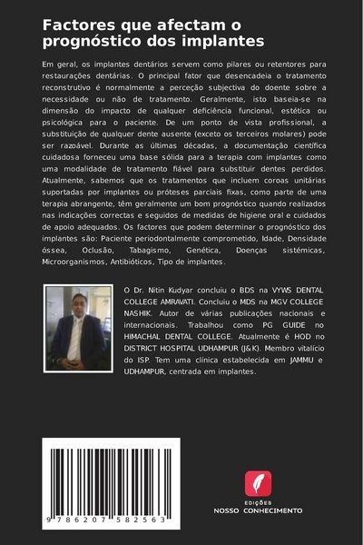Produktbild: Factores que afectam o progn&oacute;stico dos implantes