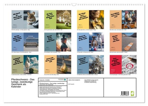 Produktbild: Pferdeschwanz - Das lustige, zweideutige Geschenk als Kalender (Wandkalender 2026 DIN A2 quer), CALVENDO Monatskalender