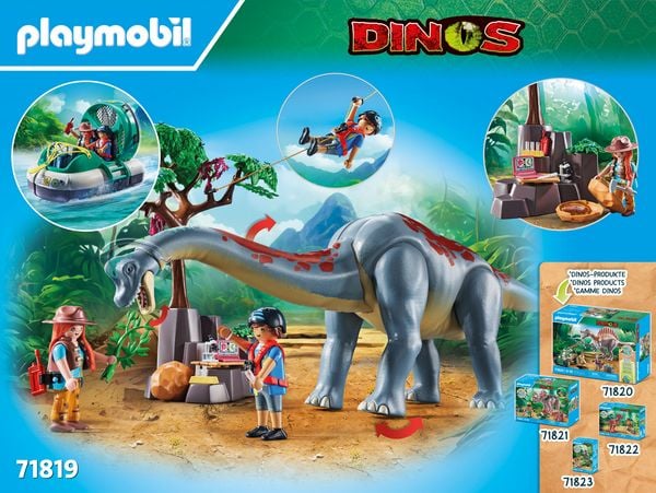 Produktbild: PLAYMOBIL 71819 Brachiosaurus-Begegnung mit Luftkissenboot