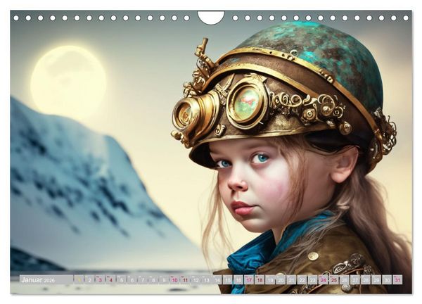 Produktbild: Starke M&auml;dchen - Steampunk Welten (Wandkalender 2026 DIN A4 quer), CALVENDO Monatskalender