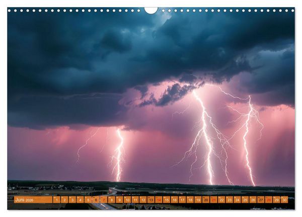 Produktbild: Mega-Blitze (Wandkalender 2026 DIN A3 quer), CALVENDO Monatskalender