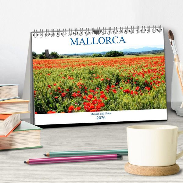 Produktbild: MALLORCA Mensch und Natur (Tischkalender 2026 DIN A5 quer), CALVENDO Monatskalender