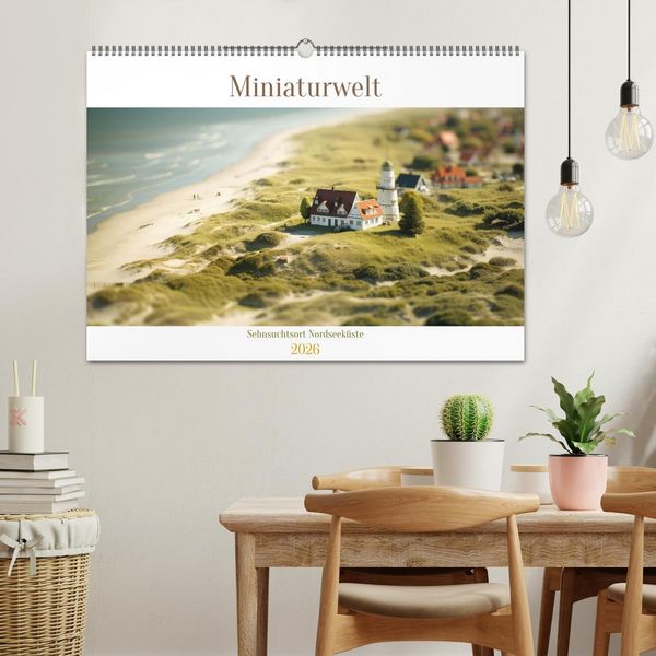 Produktbild: Miniaturwelt - Sehnsuchtsort Nordseek&uuml;ste (Wandkalender 2026 DIN A2 quer), CALVENDO Monatskalender