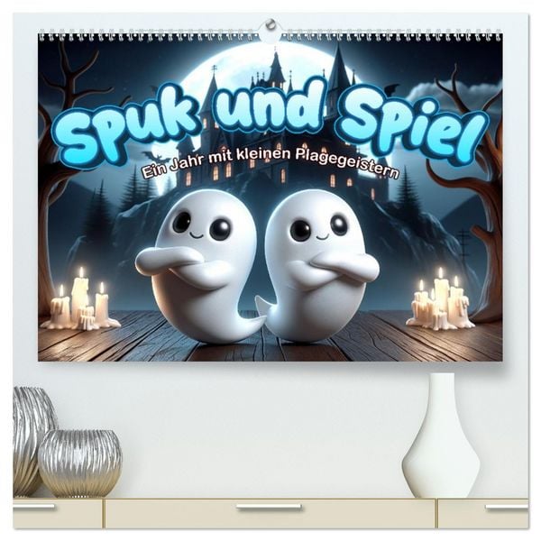 Produktbild: Spuk und Spiel: Ein Jahr mit kleinen Plagegeistern (hochwertiger Premium Wandkalender 2026 DIN A2 quer), Kunstdruck in Hochglanz