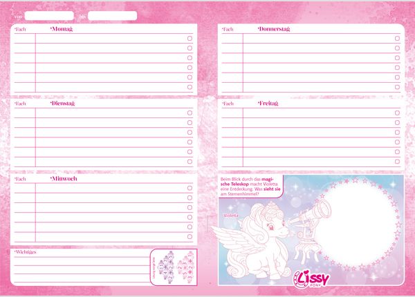 Produktbild: Lissy PONY Hausaufgabenheft Grundschule