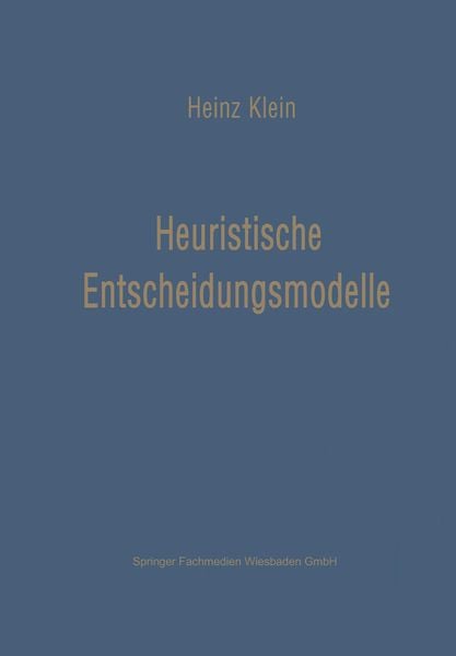 Produktbild: Heuristische Entscheidungsmodelle