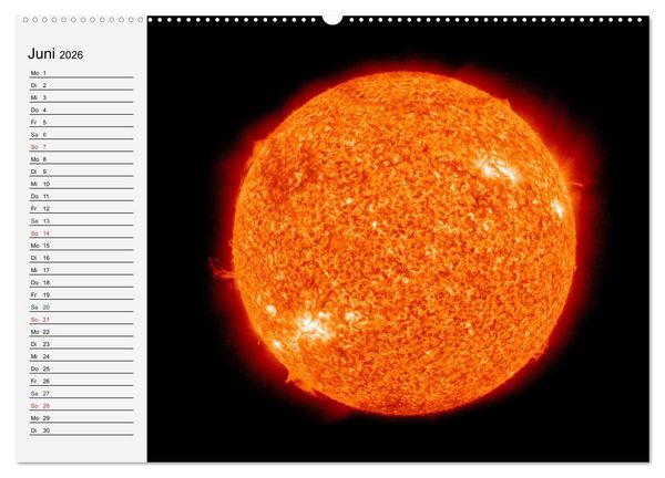 Produktbild: Sonne, Monde und Planeten (hochwertiger Premium Wandkalender 2026 DIN A2 quer), Kunstdruck in Hochglanz