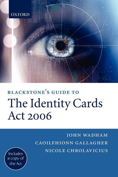 Produktbild: Blackstone's Guide to the Identity Cards ACT 2006
