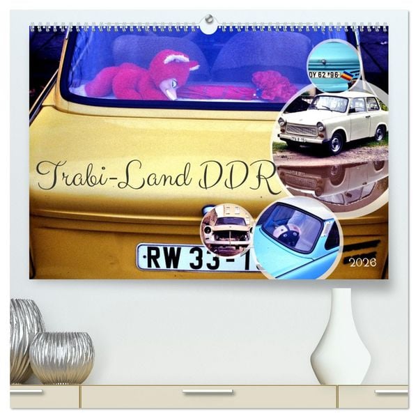 Produktbild: Trabi-Land DDR (hochwertiger Premium Wandkalender 2026 DIN A2 quer), Kunstdruck in Hochglanz