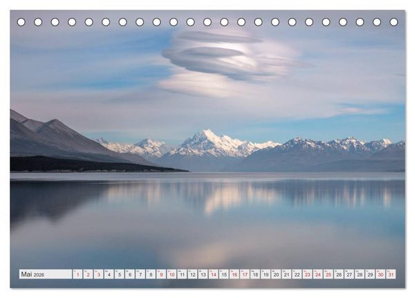 Produktbild: Neuseeland S&uuml;dinsel - Spektakul&auml;re Naturlandschaften im Kiwiland (Tischkalender 2026 DIN A5 quer), CALVENDO Monatskalender