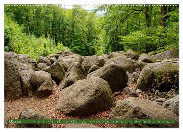 Produktbild: Das Felsenmeer - Natur pur im Odenwald (hochwertiger Premium Wandkalender 2026 DIN A2 quer), Kunstdruck in Hochglanz