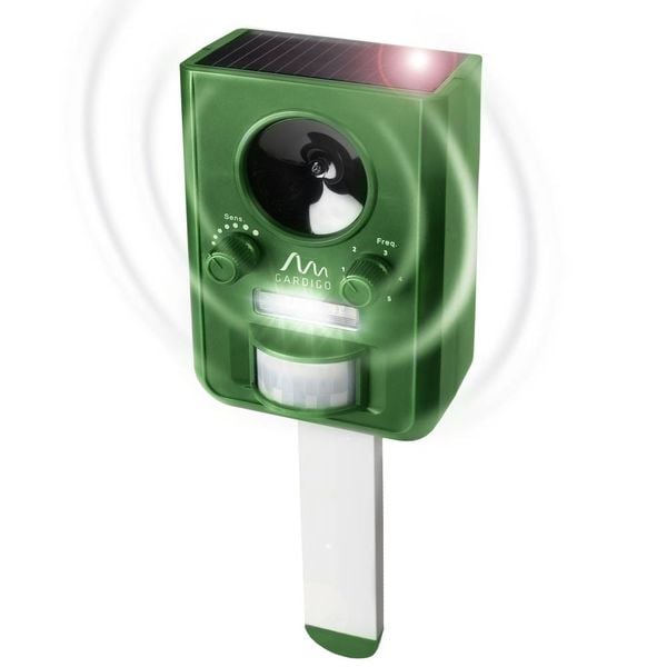 Produktbild: Gardigo Tiervertreiber Funktionsart Multifrequenz, LED-Licht, Solar 1St.