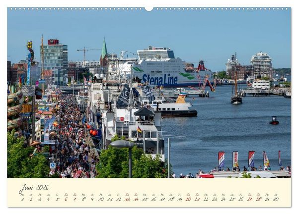 Produktbild: Kiel &ndash; Maritimes Flair im Wandel der Jahreszeiten (hochwertiger Premium Wandkalender 2026 DIN A2 quer), Kunstdruck in Hochglanz