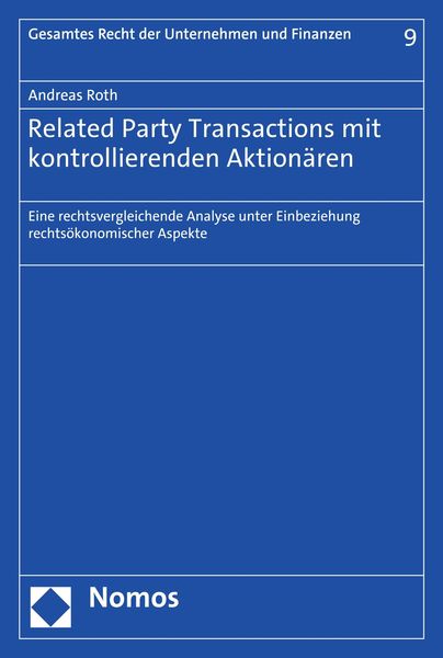 Produktbild: Related Party Transactions mit kontrollierenden Aktion&auml;ren