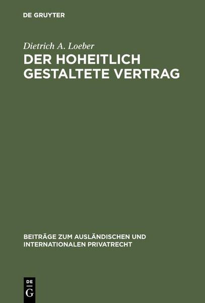 Produktbild: Der hoheitlich gestaltete Vertrag