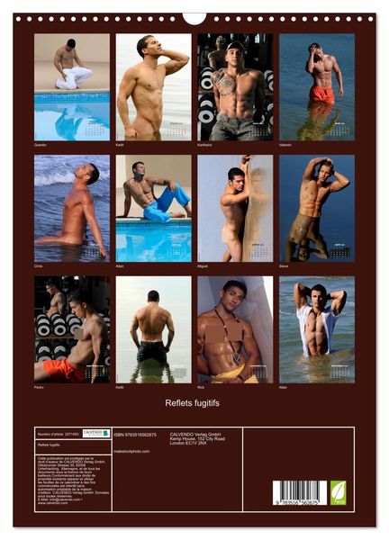 Produktbild: Reflets fugitifs (Calendrier mural 2026 DIN A3 horizontal), CALVENDO calendrier mensuel