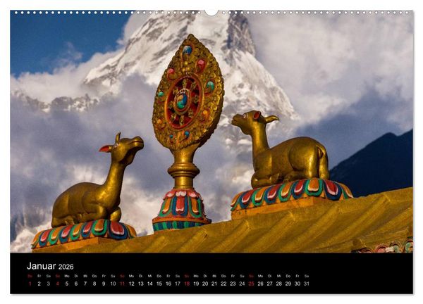 Produktbild: Buddhismus im Himalaya (hochwertiger Premium Wandkalender 2026 DIN A2 quer), Kunstdruck in Hochglanz