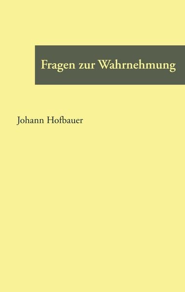 Produktbild: Fragen zur Wahrnehmung