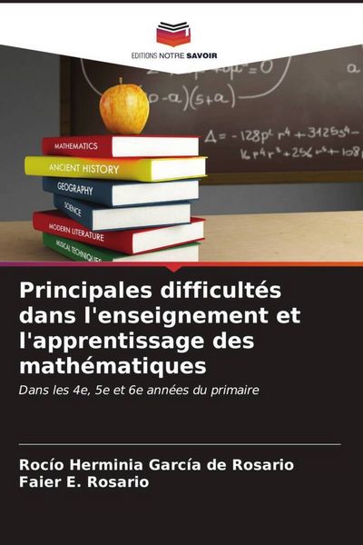 Produktbild: Principales difficult&eacute;s dans l'enseignement et l'apprentissage des math&eacute;matiques