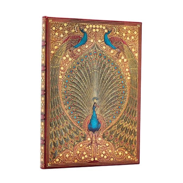 Produktbild: Hardcover Notizbuch, Hafiz&lsquo; Pfauen, Midi, Unliniert