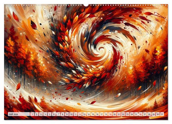 Produktbild: Action Painting: Die Energie der Gef&uuml;hlslandschaften (hochwertiger Premium Wandkalender 2026 DIN A2 quer), Kunstdruck in Hochglanz