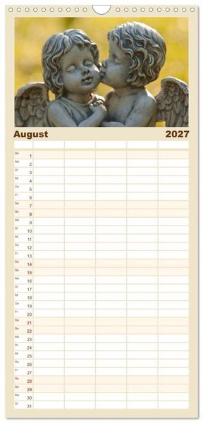 Produktbild: Familienplaner 2027 - Engel f&uuml;r Gl&uuml;ck & Schutz mit 5 Spalten (Wandkalender, 21 x 45 cm) CALVENDO
